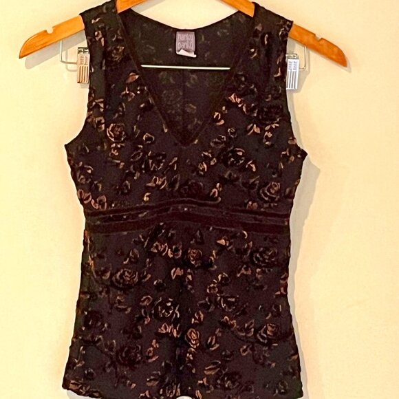 Modern Vintage Hanky Panky y2k Burnout Sleeveless Going out Top Size Small - Picture 1 of 8
